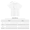 White crewneck T-shirt product size diagram with “Gildan 5000 sizes” chart