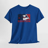 Blue Boston Red Sox T-shirt with Dancing Bear and BOSTON logo graphic