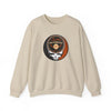 Light sand Giants crewneck sweatshirt with front San Francisco Stealie-style logo