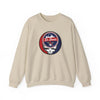 Sand crewneck sweatshirt with St. Louis logo graphic on center chest
