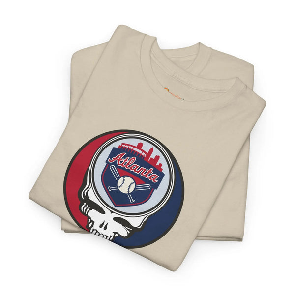 Atlanta Braves StealieT-shirt in sand beige with Stealie skull circular logo on front