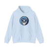 Light blue Tampa Bay Rays hoodie with front pouch, drawstring hood, and team logo