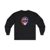 Black long-sleeve T-shirt with St. Louis circular logo graphic on chest