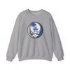 Sport grey crewneck sweatshirt with Dodgers Stealie circular skull logo on chest