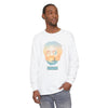 White long-sleeve T-shirt with chest graphic