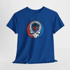 Miami Marlins Stealie T-shirt, royal blue, crew neck with circular skull team graphic