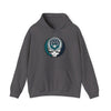 Seattle Mariners hoodie in charcoal with front circular logo, hood drawstring, kangaroo pocket