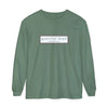 Green long-sleeve T-shirt flat front with “grateful dead established 1965” logo