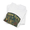 Stacked white T-shirts with front New York Yankees skeleton logo print