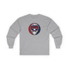 Sport gray long-sleeve T-shirt with centered circular Boston logo