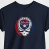 Atlanta Braves StealieT-shirt in dark navy with circular Stealie skull logo on front