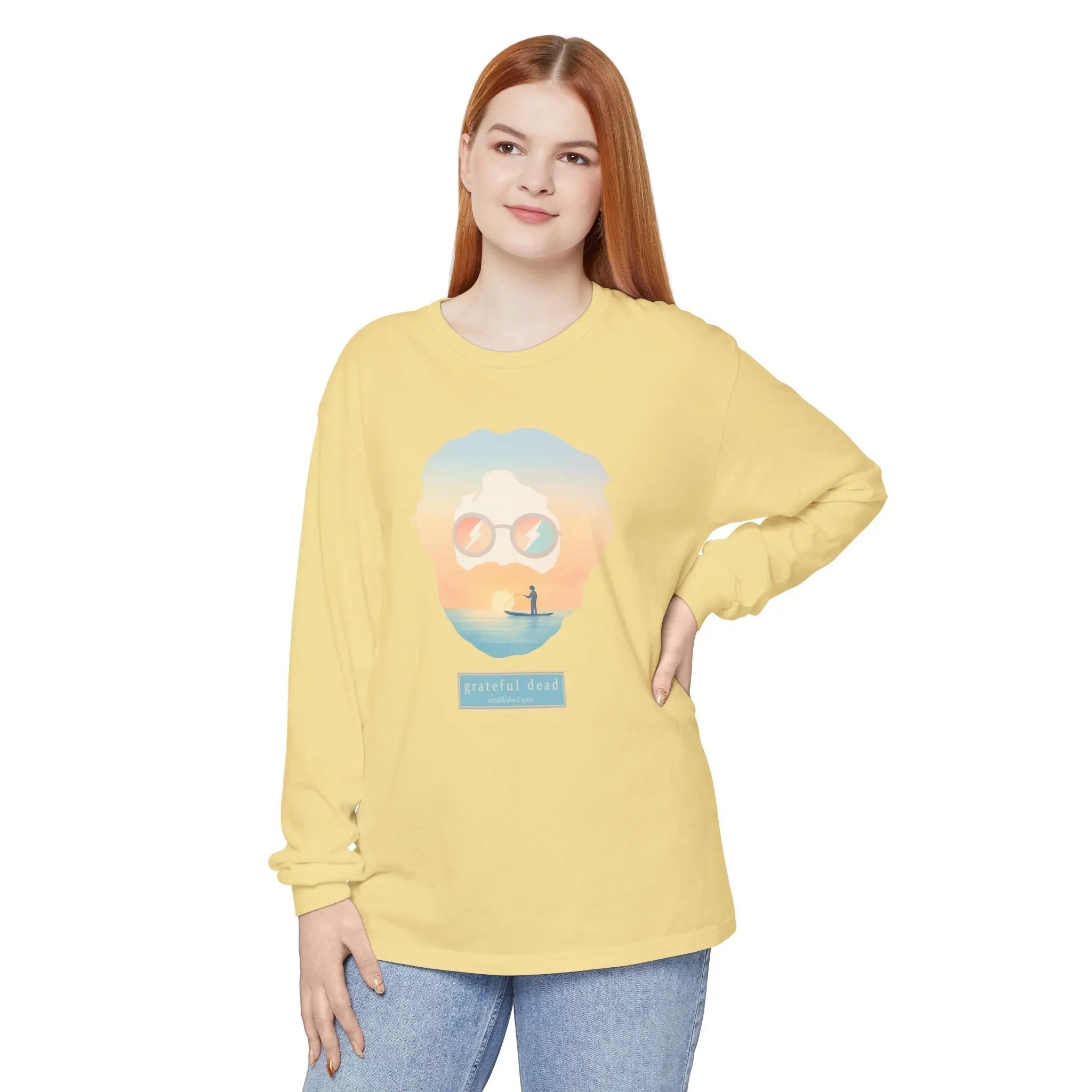 Butter long-sleeve T-shirt with chest graphic