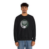 Black crewneck sweatshirt with Jeep logo front graphic