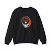 Baltimore Orioles crewneck sweatshirt in black with front skull logo graphic