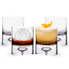 Crystal Bubble Heavy Base Whiskey Glass Tumbler - Set of 4 (9.5oz) For the Bar Lemonsoda Set of 4