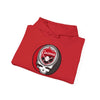 Red Cincinnati Reds Stealie hoodie, folded, with front skull basketball logo