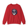 Red crewneck sweatshirt with Los Angeles Angels Stealie logo graphic on front