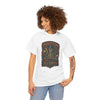 White Houston Astros graphic T-shirt on model, short sleeves and front crest print