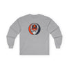 Sport grey Houston Astros long-sleeve T-shirt, chest Stealie-style skull logo