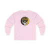 Light pink long-sleeve T-shirt with Pittsburgh Pirates Stealie skull chest graphic