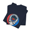 Stealie T-shirt in dark navy with circular skull logo graphic