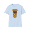 Light blue T-shirt with front graphic of wolf head and “Grateful Dead” text