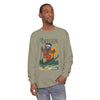 Stone-toned long-sleeve T-shirt with Ski Oregon graphic print on chest