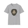 Sport grey crewneck T-shirt with bearded skull graphic front print
