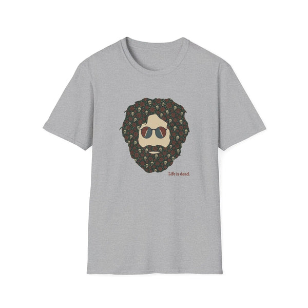 Sport grey crewneck T-shirt with bearded skull graphic front print
