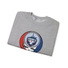 Heather grey crewneck sweatshirt with Toronto logo skull graphic on the chest