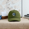 Green New York Yankees dad hat with front logo patch and curved brim.