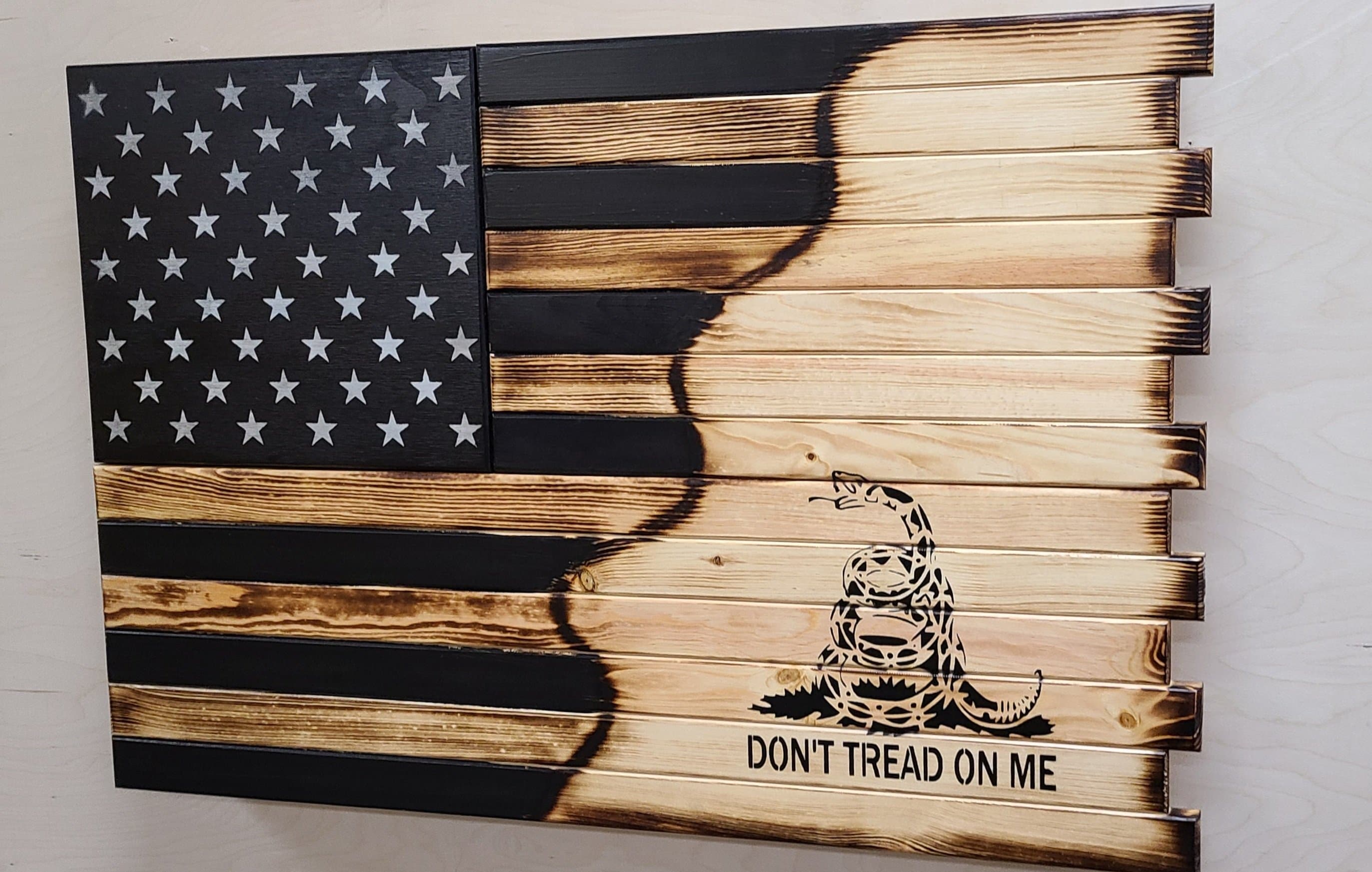 Premium 2 Compartment Gun Case - Half Flag & Half Logo Designs