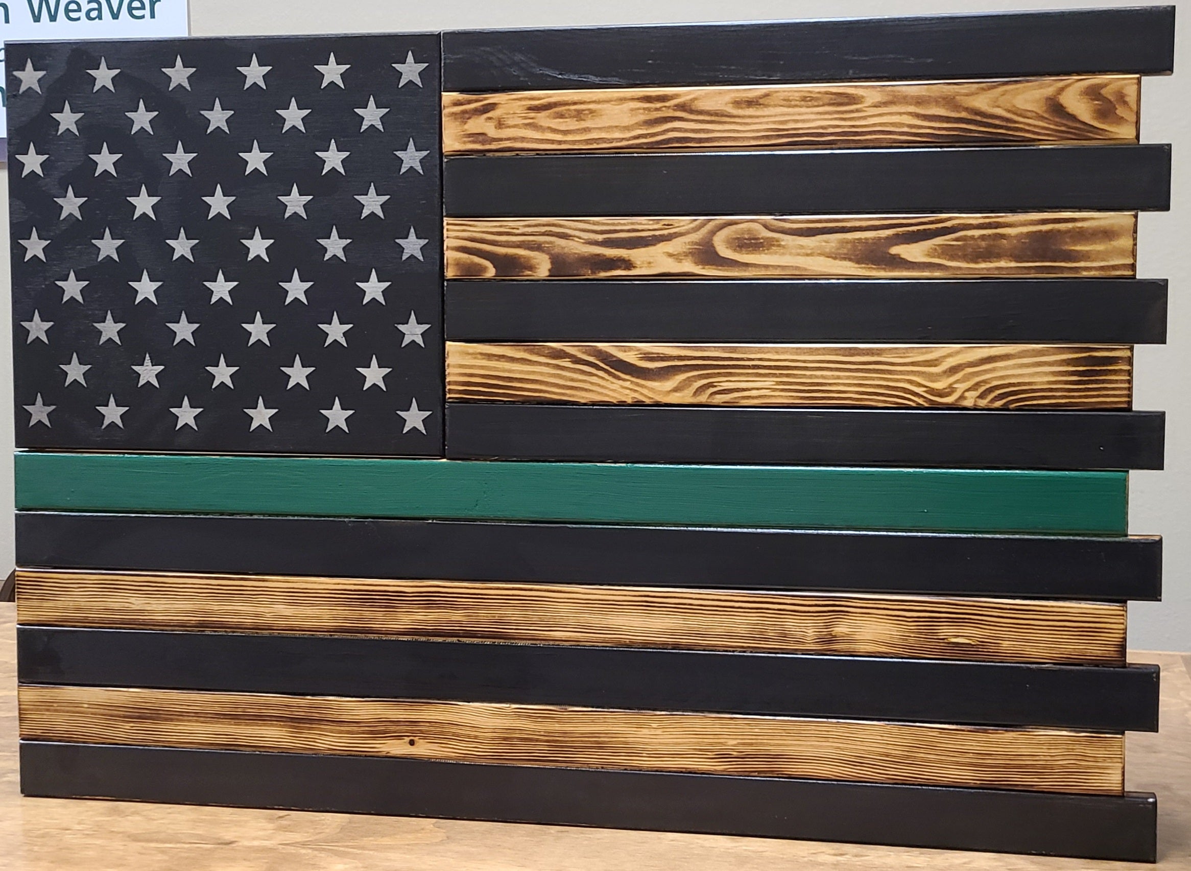 Large American Flag Gun Concealment Case with 2 Compartments