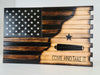 Premium 2 Compartment Gun Case - Half Flag & Half Logo Designs