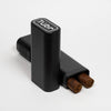 Tübr Gordo aluminum cigar case with two cigars
