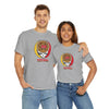 Light gray football t-shirt with circular M helmet logo graphic and 'FOOTBALL' text