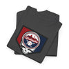 Charcoal gray short-sleeve T-shirt with large Washington Nationals logo graphic on chest