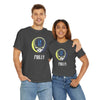 Dark gray Stealie logo T-shirt with circular skull graphic and “Philly” text on chest
