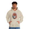 Light beige hoodie with circular Giants skull logo and dripping graphic