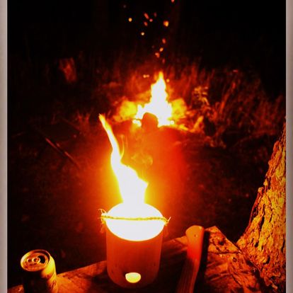 One Log Fire - Swedish Torch