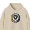 Cream hoodie with Milwaukee Brewers Stealie graphic and front kangaroo pocket