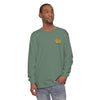 Green long-sleeve T-shirt with small chest logo