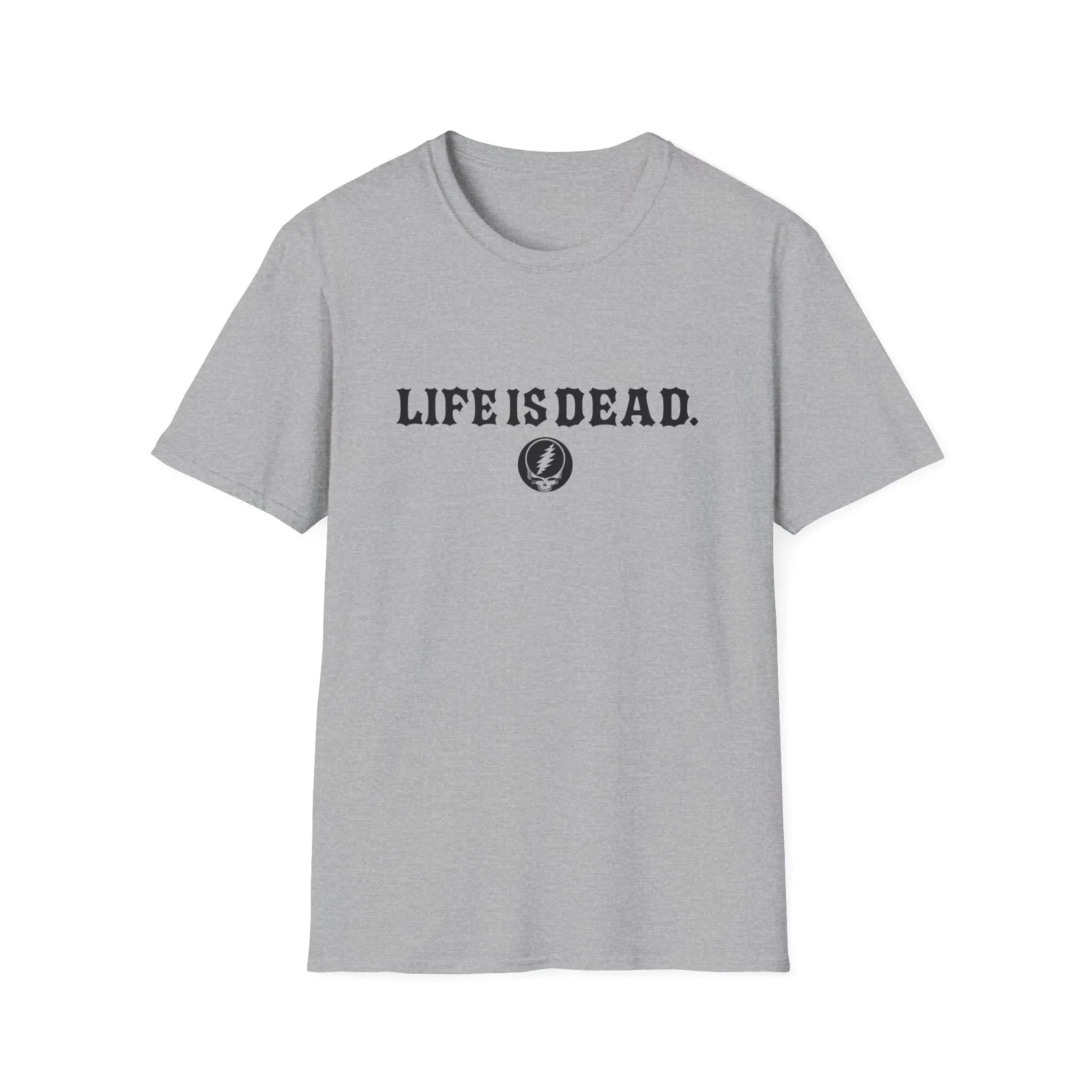 Two-sided print T-shirt in heather gray with 