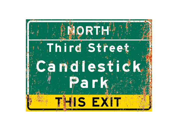 Candlestick Park Classic Stadium Metal Sign