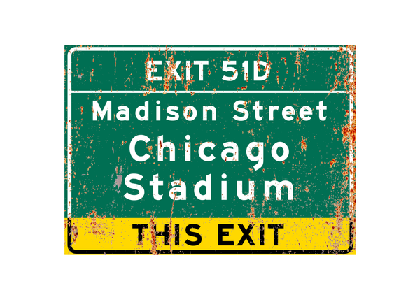 Chicago Stadium – Classic Stadium Metal Sign For the Sports Lover Winks Print
