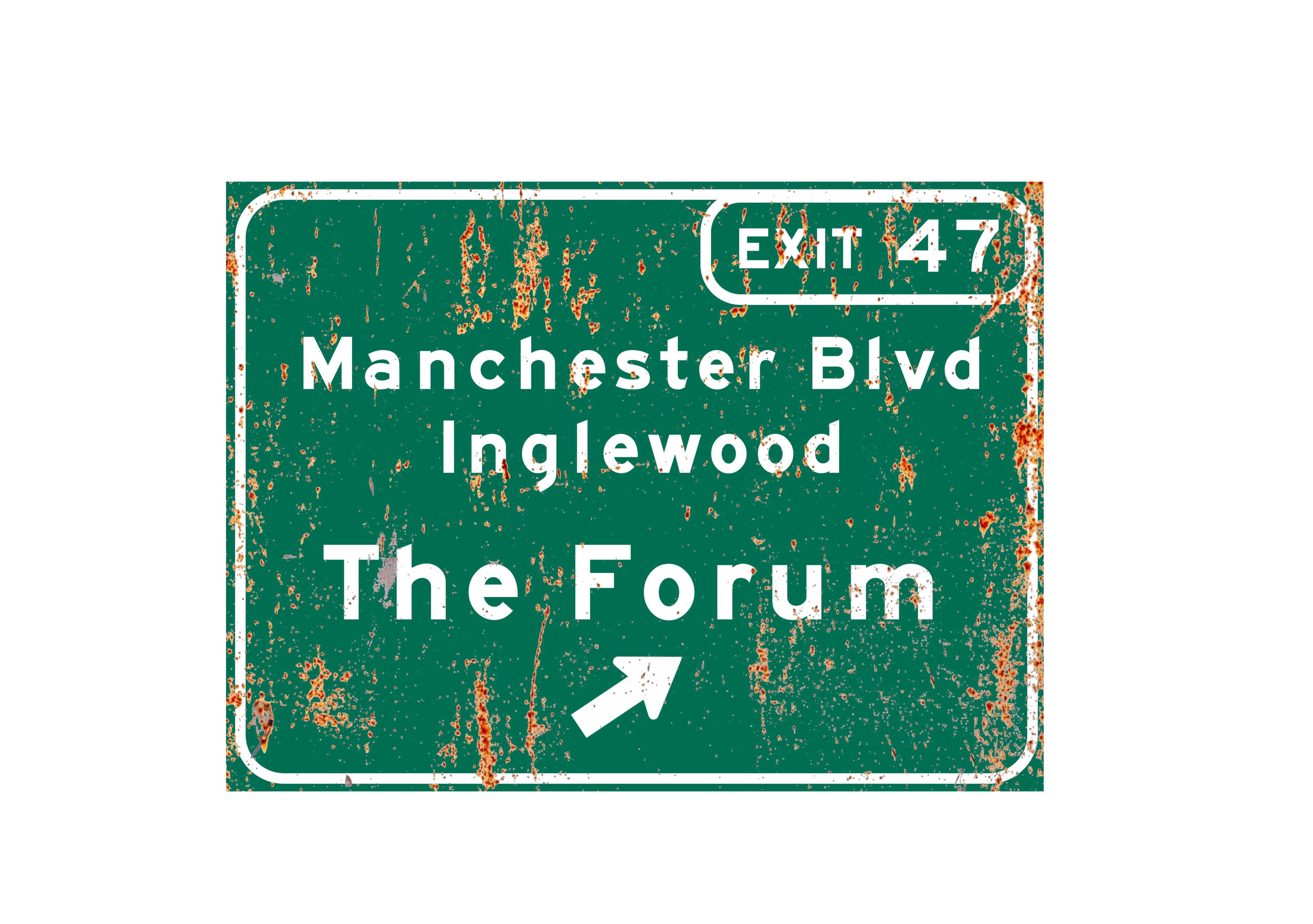 The Forum – Classic Stadium Metal Sign For the Sports Lover Winks Print