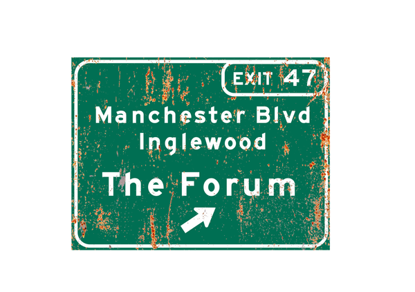 The Forum – Classic Stadium Metal Sign For the Sports Lover Winks Print