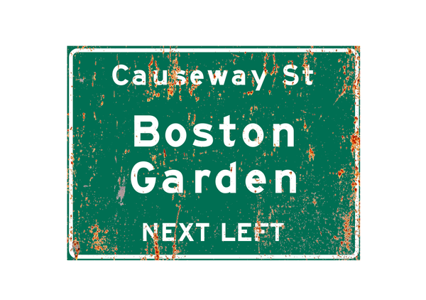 Boston Garden – Classic Stadium Metal Sign For the Sports Lover Winks Print