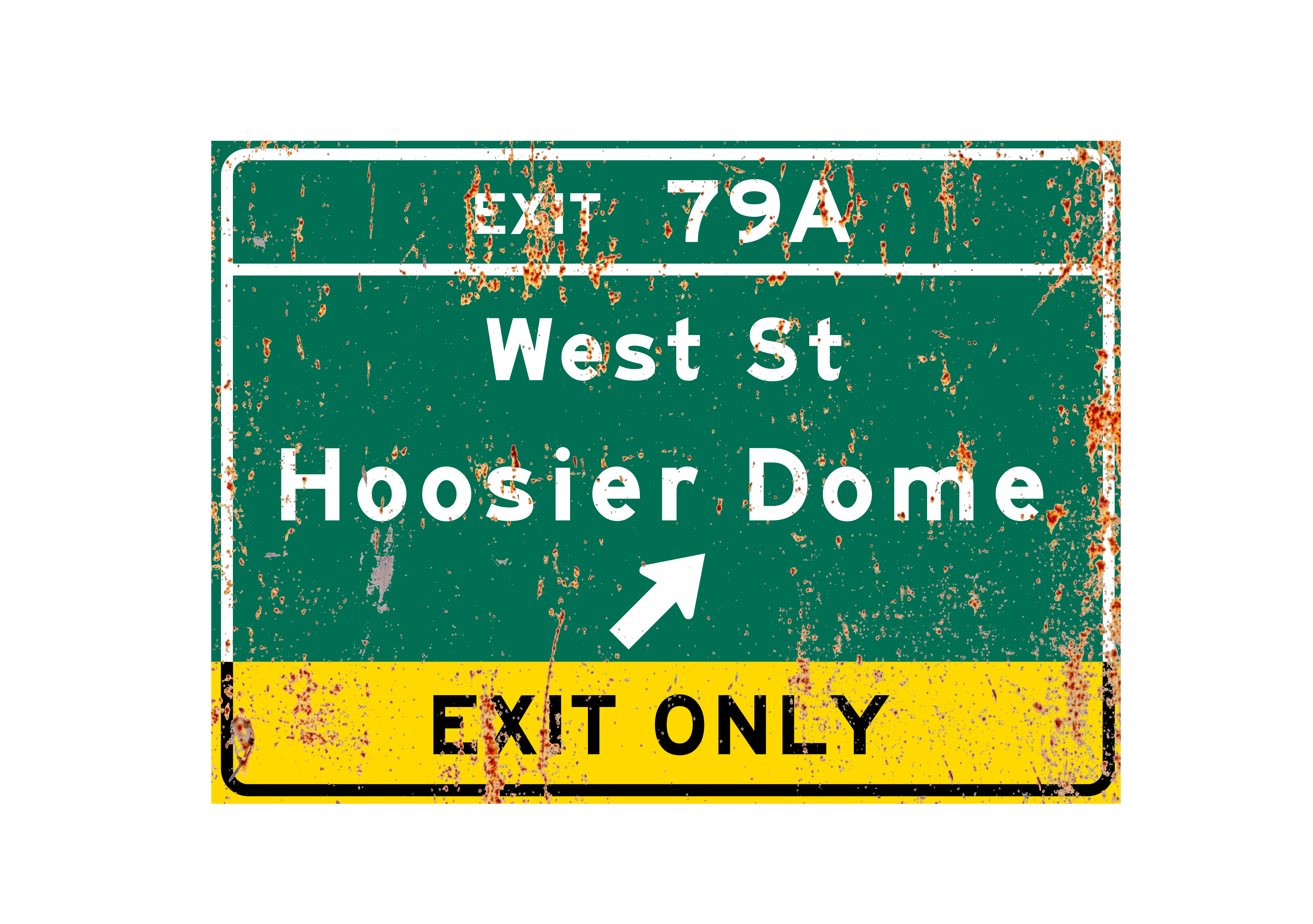 Hoosier Dome – Classic Stadium Metal Sign