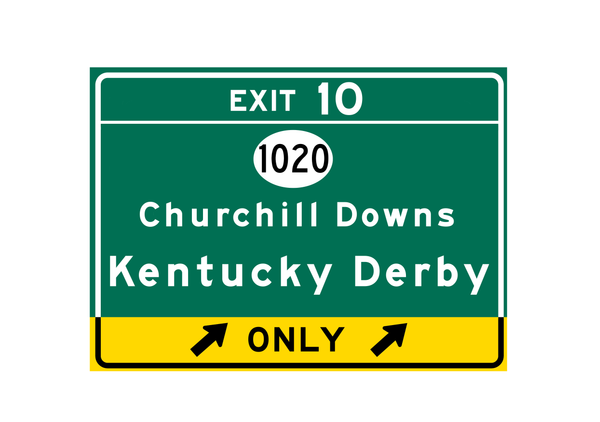 Kentucky Derby – Metal Highway Sign For the Sports Lover Winks Print